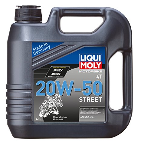 Liqui Moly 20064 Motorbike 4T 20W-50 Street Engine Oil - 4 Liter