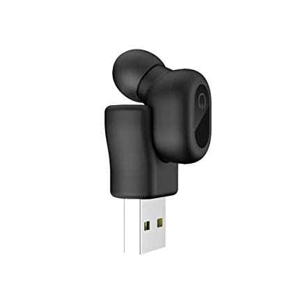 Uonlytech NB3 Wireless Bluetooth Earphone Mini in-Ear Small Waterproof USB (Black)