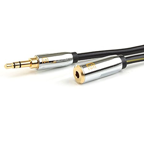 DATASTREAM High-Fidelity 3.5mm Stereo Audio Extension Cable (6 ft.) for Smartphones / MP3 Players / Tablets / Laptops / Handheld Games / Speakers / Home & Car Stereo / Headphones and Any Device With a 3.5mm Audio Jack