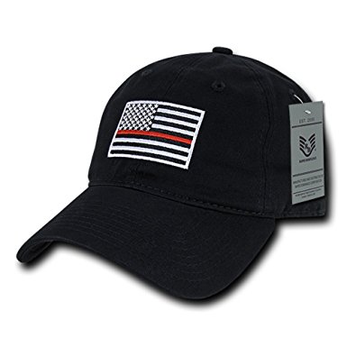 American Flag Embroidered Washed Cotton Baseball Cap