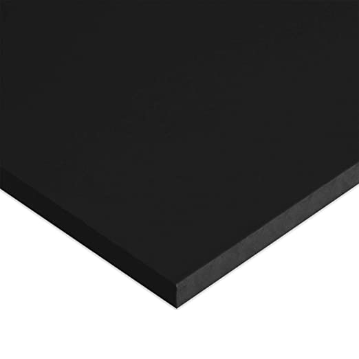 Marine Board HDPE (High Density Polyethylene) Plastic Sheet 1/2" x 24" x 48” Black Color Textured