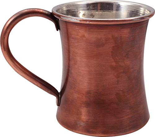 Handcraftideas Moscow Mule Antique Copper Barrel Mug Cup– 100% HandCrafted – Hand Made Hand Painted Pure Solid Copper Heavy Mug - 13fl. Oz. (375ml)-(CM-121)