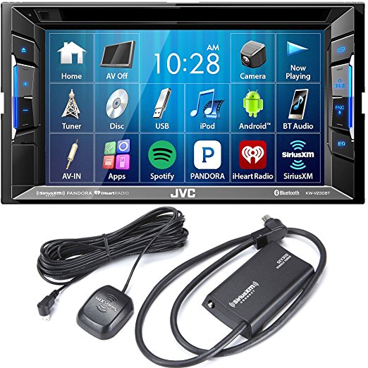 JVC KW-V230BT Bluetooth DVD/CD/USB Receiver with 6.2 Inch Touch Panel with Sirius XM Tuner