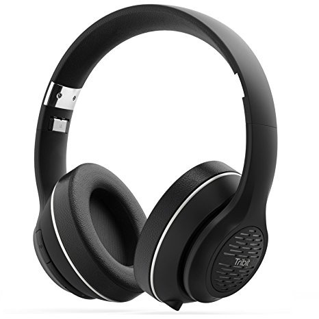 Bluetooth Headphones Over Ear, Tribit XFree Tune HiFi Wireless Headphones with Rich Bass, 24 Hours Playtime, 2X40mm Drivers, Bluetooth 4.1 CSR Chips, 3.5mm Aux Support, Black