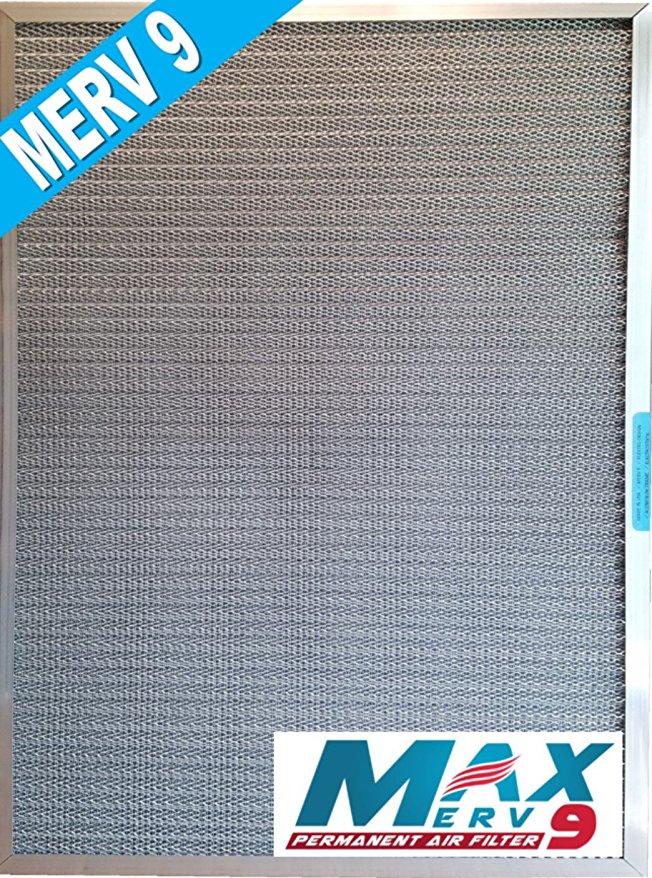 5-Stage CERTIFIED MERV RATED Electrostatic Washable Permanent Furnace A/C Air Filter – The highest MERV rating of any lifetime filter - Traps particles including MOLD POLLEN SMOKE PET DANDER (20x25x1)
