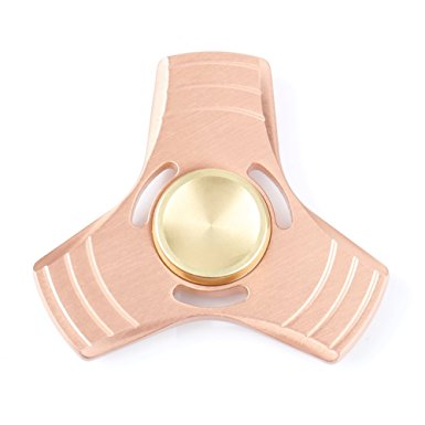 Apsung Hand Spinner Fidget Toy, Finger Spinner, Copper High Speed Up to 6 Mins Spins, EDC ADHD Focus Tri-spinner to Relieves Anxiety and Boredom