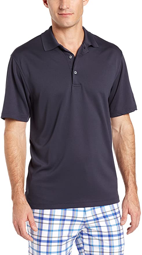 PGA TOUR Men's Airflux Short Sleeve Solid Polo-Shirts