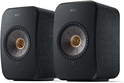 KEF LSX II - Wireless Bookshelf Speakers, Black | Active Speakers | TV | PC | Gaming | HDMI