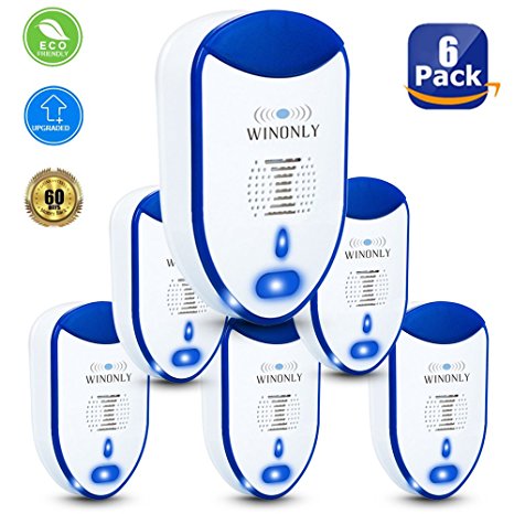 Ultrasonic Pest Repeller, Pest Reject, Newest Electronic Insects & Rodents & Pests Repellent, Pest Control Non Toxic Humans Pets Safe Solution for Mosquitoes, Mice, Cockroaches, Rats, Bed Bugs, Spider