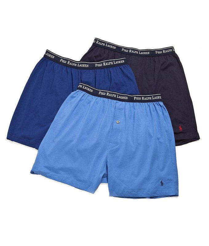 Polo Ralph Lauren Classic Cotton Knit Boxer Shorts-3 Pack