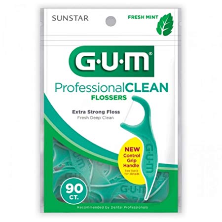 GUM Professional Clean Flossers Fresh Mint - 90 ct, Pack of 3