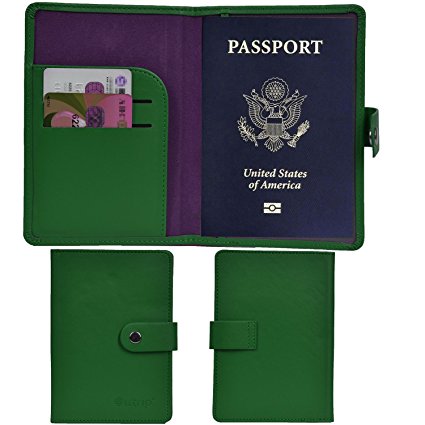 RFID Blocking Passport Holder Leather Wallet Id Card Cover Case Journey Pocket …