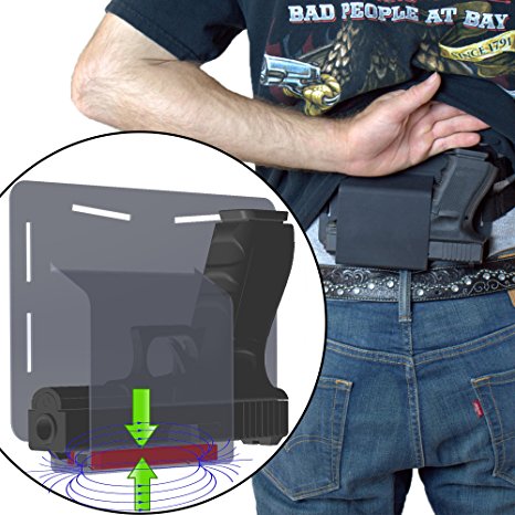 Magnetic Retention Comfortable Concealed Carry BellyBand Style Gun Holster "Got-Your-Back Holster" Fits Glock 19 23 38 25 32 26 27 29 30 39 28 33 42 43 36 Smith and Wesson M&P MP Shield