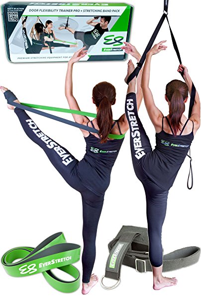 Dance Stretcher Gift Pack: Door Flexibility Trainer PRO   Stretching Band by EverStretch: Premium Stretching Equipment for Ballet and Dance. Our best Leg Stretcher and Ballet Stretch Band in giftbox.