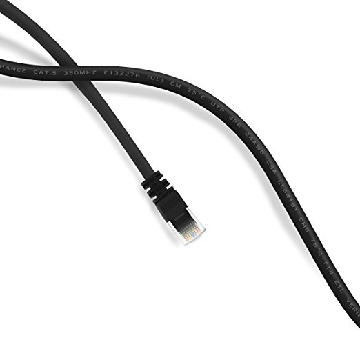 10 Ft Rj45 Cat 5E Molded Network Cable - Black