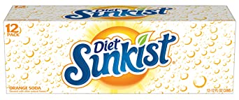 Diet Sunkist Orange Soda, 12 fl oz (pack of 12)