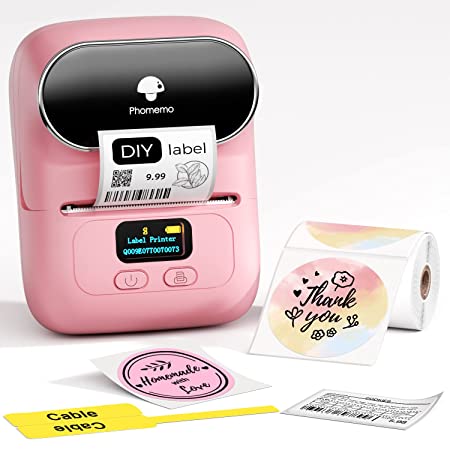 Phomemo M110 Label Makers, Portable Printer for Small Business, Sticker Maker Machine for Barcode, Mailing, Address, Labeling, Name, Logo, Wireless Thermal Label Printer Compatible with Phones&PC