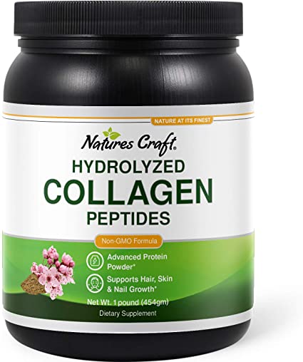 Hydrolyzed Collagen Peptides Protein Powder - Multi Collagen Protein Powder with Hair Skin Nails Vitamins for Women - Multi Collagen Peptides Powder with Natural Hair Vitamins for Faster Hair Growth