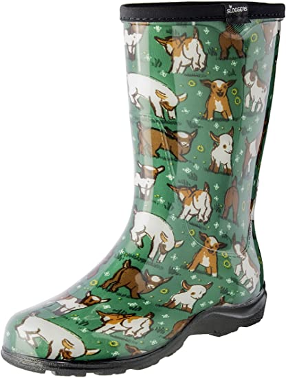 Sloggers Women's Waterproof Rain and Garden Boot with Comfort Insole, Goats Grass Green, Size 6, Style 5018GOGN06