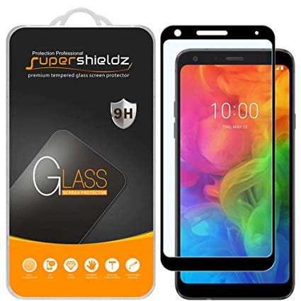 [2-Pack] Supershieldz for LG Q7  / Q7 Plus Tempered Glass Screen Protector, [Full Screen Coverage] Anti-Scratch, Bubble Free, Lifetime Replacement Warranty (Black)