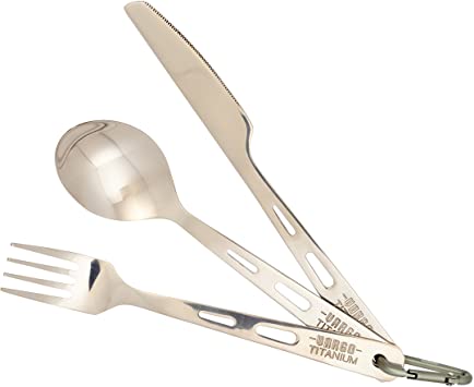 Vargo Titanium Spoon/Fork/Knife Set