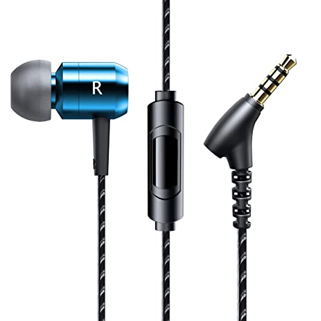 Evidson Raver in-Ear Wired Earphones with Mic, Made in India (Blue)