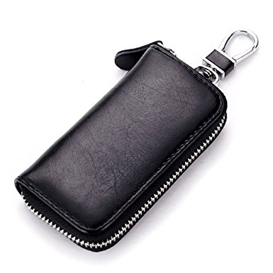 TACOO Genuine Leather Key Chain Holder Case Car Key Pouch Id,Credit Cards Wallet