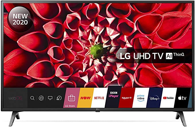 LG 55UN71006LB 55 Inch UHD 4K HDR Smart LED TV with Freeview HD/Freesat HD - Ceramic Black colour (2020 Model) with Alexa built-in [Energy Class A ]