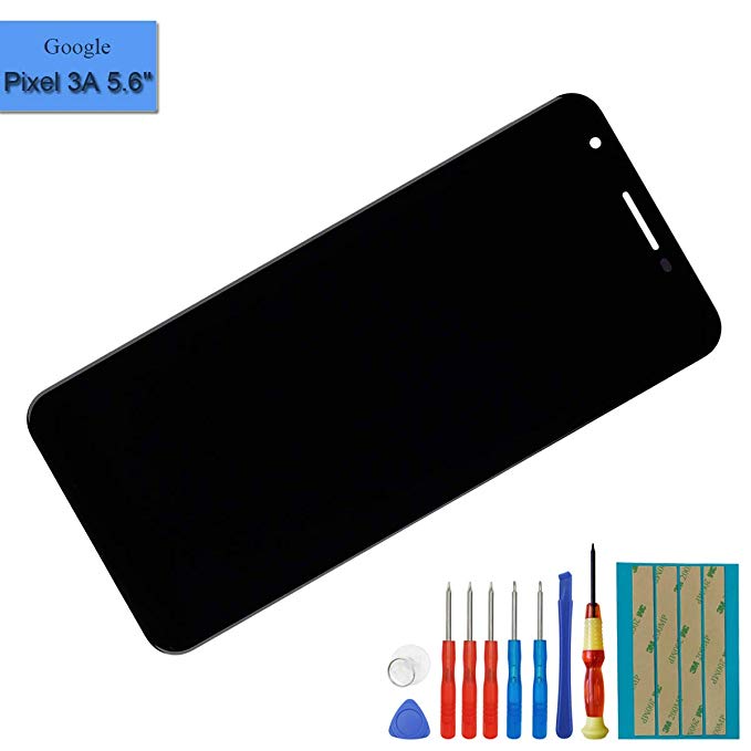 New Super OLED LCD Screen Compatible with Google Pixel 3A 5.6" inch 2019 LCD Touch Screen Display Assembly   Tools(Black)