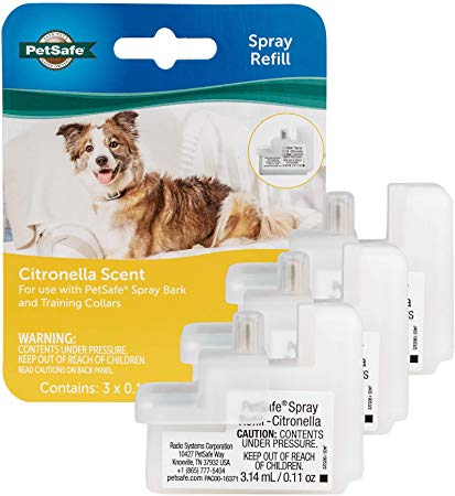 PetSafe Spray Bark Refill, Replacement Cartridges for the Spray Bark Collar, Refill Cartridges Only, Collar Not Included, 3-Pack