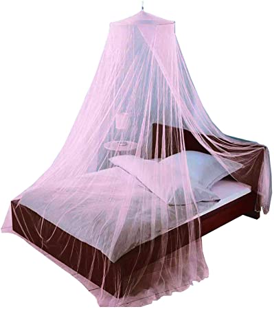 Just Relax Mosquito NET, Elegant Bed Canopy Set Including Full Hanging Kit, Ideal for Indoors or Outdoors, Intended for a for Covering Beds, Cribs, Hammocks (Pink, Twin/Full)