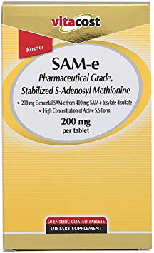 Vitacost SAM-e -- 200 mg per tablet - 60 Enteric Coated Tabs