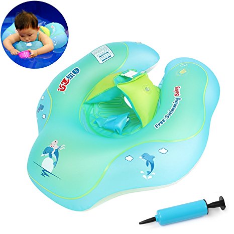 Sentai Baby Swimming Pool Floats, Children Waist Inflatable Swimming Float Ring with Adjustable Straps, Baby Floats Pool Toys for Bathtub & Pools Swim Trainer, Age of 6-30month (L)
