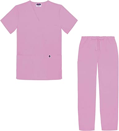Sivvan Unisex Classic Scrub Set V-Neck Top/Drawstring Pants (Available in 15 Solid Colors)