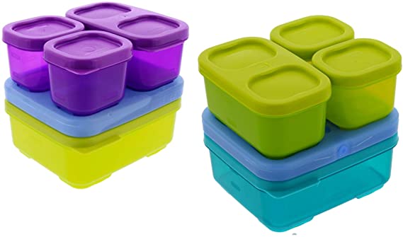 Rubbermaid LunchBlox Sandwich Kit, 2pk - BPA-Free, Freezer Safe, Microwave Safe Plastic Container with Blue Ice - Colors May Vary