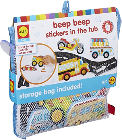 ALEX Toys Bath Beep Beep Stickers in The Tub Bath Toy