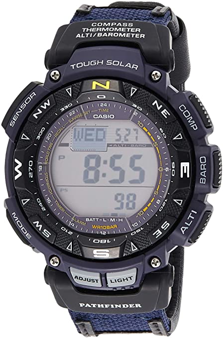 Casio Men's PRO TREK Stainless Steel Quartz Watch with Nylon Strap, Two Tone, 23 (Model: PAG-240B-2CR)