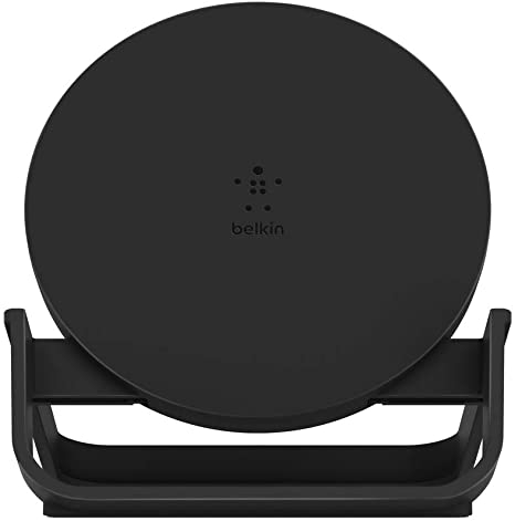 Belkin BoostCharge Wireless Charging Stand 10W (Qi-Certified Fast Wireless Charger for iPhone, Samsung, Google, more), Black