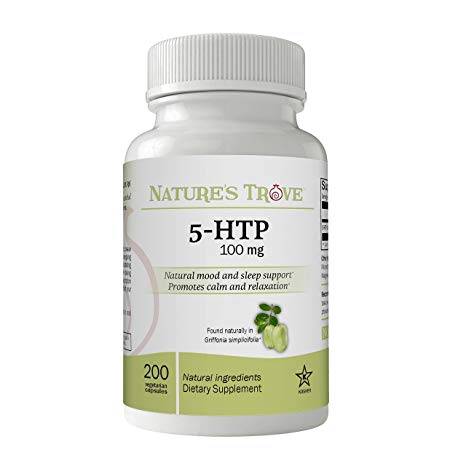 5-HTP 100 mg by Nature's Trove - 200 Vegetarian Capsules