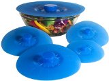 Silicone Bowl Lids Set of 5 Reusable Suction Seal Covers for Bowls Pots Cups Food Safe
