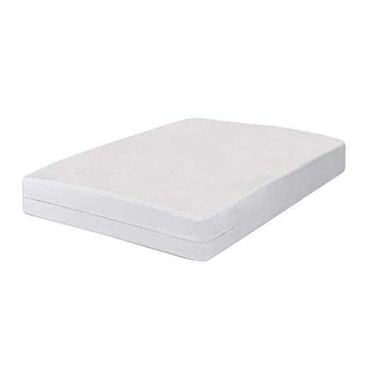 Bed Bug Blocker All-in-1 Non Woven Zippered Boxspring Encasement, Twin, White