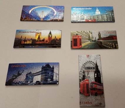 DEALBOX 6 pcs I Love London England souvenirs fridge magnet set