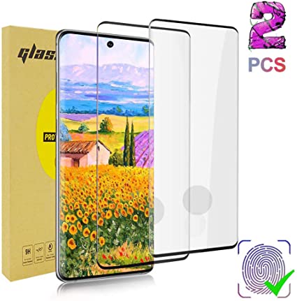 DJSOG Screen Protector for Samsung Galaxy S20,S20 Screen Protector Full Coverage Tempered Glass Film【Compatible with Fingerprint Sensor】【Bubble Free】【Anti-Shatter】【Anti-Scratch】- 2 Pack