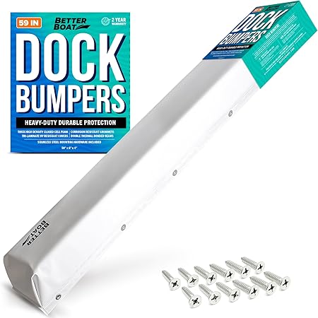 Boat Dock Bumper Guards with Screws Dock Boat Bumpers for Dock Edge or Piling Bumpers for Boat Dock Vertical Pole Post Boat Dock Accessories Marine Grade Pads for Horizontal Deck or Pier Fenders