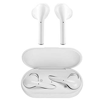 Wireless Earbuds,Wireless Sports Earphones True Wireless Earphones Bluetooth 5.0 Headphones Deep Bass Twins Earphone Sport Headset Mic IPX6 Waterproof HD Stereo Sweatproof Earbuds for iPhone and Android Phone (white)