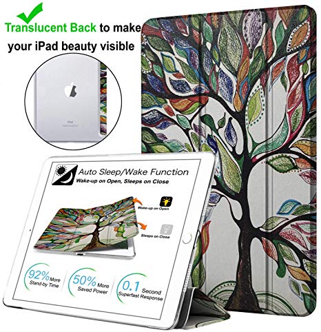 DuraSafe Cases for iPad Air 3 (3rd Gen) 10.5" 2019 [ A2152 A2123 A2153 A2154 ] Printed Smart Cover with Translucent Back : Olivia Tree (Trifold)