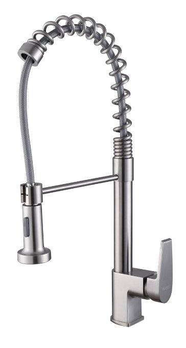 Ruvati RVF1216ST Commercial Style Pullout Spray Kitchen Faucet - Stainless Steel