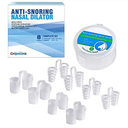 Snoring Solution, Anti Snoring Devices Snore Stopper Nose Vents Stop Snoring Nasal Dilator Snore Stop Snoring Devices with Travel Case Total 8 Pairs