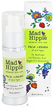 Mad Hippie Face Cream with Anti-Wrinkle Peptide, 1.02 OZ of 2 pack