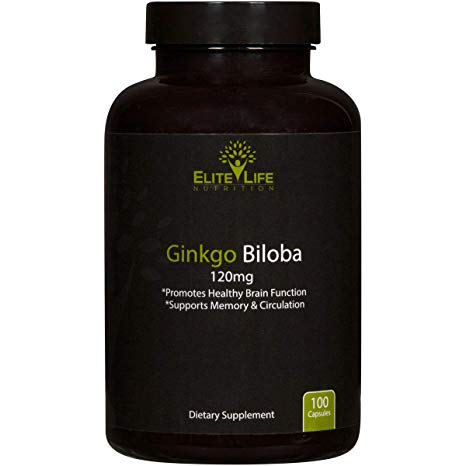 Ginkgo Biloba 120mg - Max Strength - Best Ginkgo Biloba Leaf Extra For Men And Women - Supports Brain Health, Memory, And Circulation Now - Nature's Super, Smart, Pure, And Natural Herb - 100 Capsules